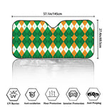 Irish Themed Argyle Pattern Print Car Windshield Sun Shade