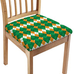 Irish Themed Argyle Pattern Print Chair Cushion Cover