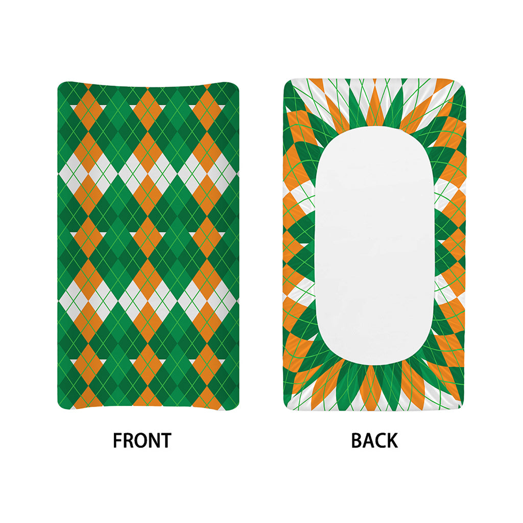 Irish Themed Argyle Pattern Print Changing Pad Cover