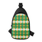 Irish Themed Argyle Pattern Print Chest Bag