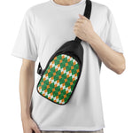 Irish Themed Argyle Pattern Print Chest Bag