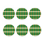 Irish Themed Argyle Pattern Print Coaster Set