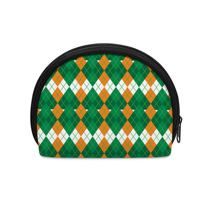 Irish Themed Argyle Pattern Print Coin Purse