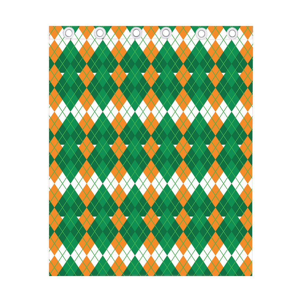 Irish Themed Argyle Pattern Print Curtain