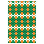 Irish Themed Argyle Pattern Print Curtain