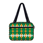 Irish Themed Argyle Pattern Print Double Strap Bible Bag