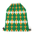 Irish Themed Argyle Pattern Print Drawstring Bag