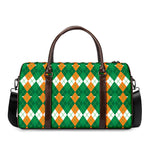 Irish Themed Argyle Pattern Print Duffle Bag