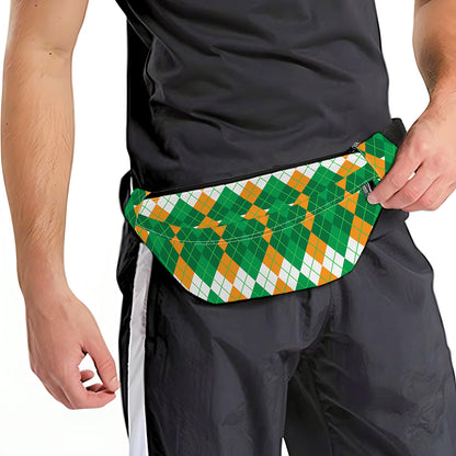 Irish Themed Argyle Pattern Print Fanny Pack