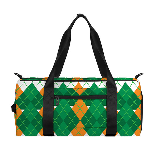 Irish Themed Argyle Pattern Print Gym Bag