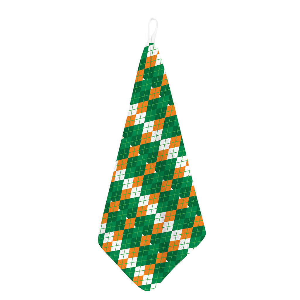 Irish Themed Argyle Pattern Print Hand Towel