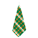 Irish Themed Argyle Pattern Print Hand Towel
