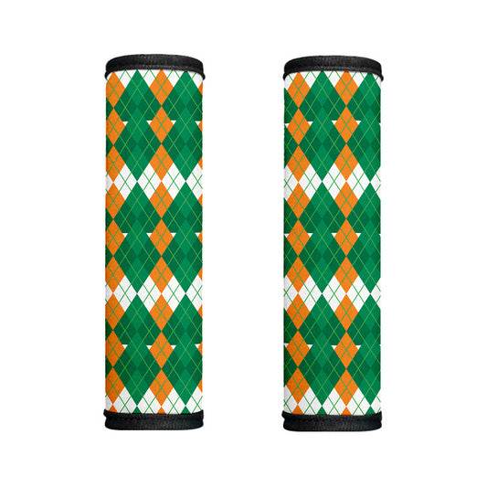 Irish Themed Argyle Pattern Print Handle Covers