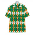 Irish Themed Argyle Pattern Print Hawaiian Shirt