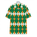 Irish Themed Argyle Pattern Print Hawaiian Shirt