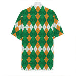 Irish Themed Argyle Pattern Print Hawaiian Shirt