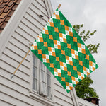 Irish Themed Argyle Pattern Print House Flag
