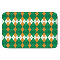 Irish Themed Argyle Pattern Print Indoor Door Mat