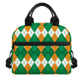 Irish Themed Argyle Pattern Print Insulated Lunch Bag