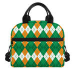 Irish Themed Argyle Pattern Print Insulated Lunch Bag