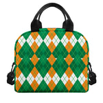 Irish Themed Argyle Pattern Print Insulated Lunch Bag