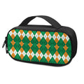 Irish Themed Argyle Pattern Print Portable Cooler Travel Case