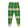 Irish Themed Argyle Pattern Print Jogger Pants
