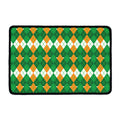 Irish Themed Argyle Pattern Print Kitchen Mat