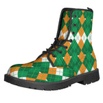 Irish Themed Argyle Pattern Print Backpack