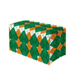 Irish Themed Argyle Pattern Print Leather Tissue Box Cover