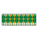 Irish Themed Argyle Pattern Print Long Kitchen Mat