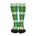 Irish Themed Argyle Pattern Print Long Socks