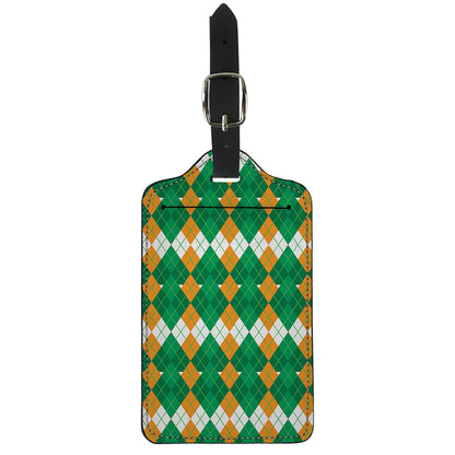 Irish Themed Argyle Pattern Print Luggage Tag