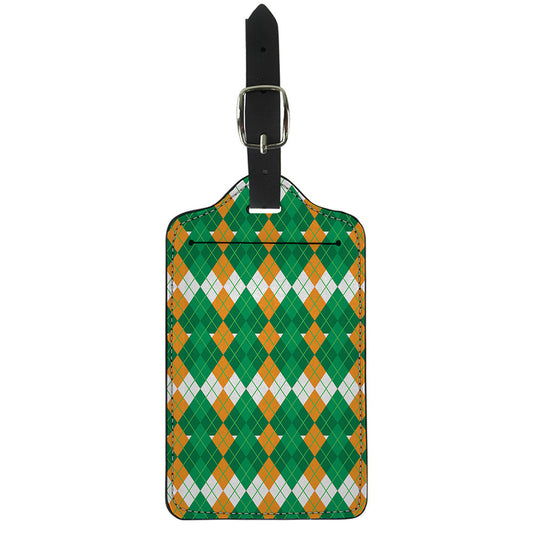 Irish Themed Argyle Pattern Print Luggage Tag