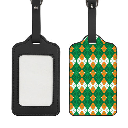 Irish Themed Argyle Pattern Print Luggage Tag