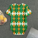 Irish Themed Argyle Pattern Print Men's Bodysuit