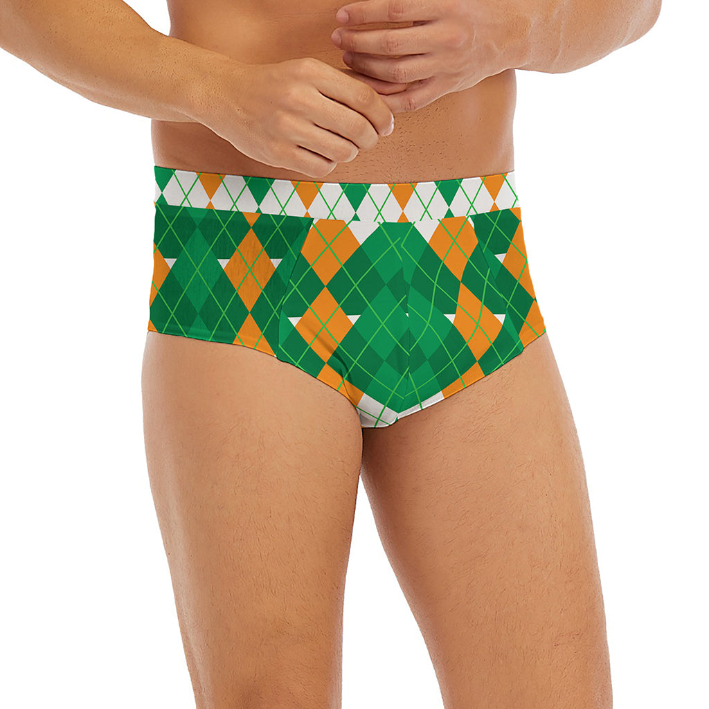 Irish Themed Argyle Pattern Print Men's Briefs