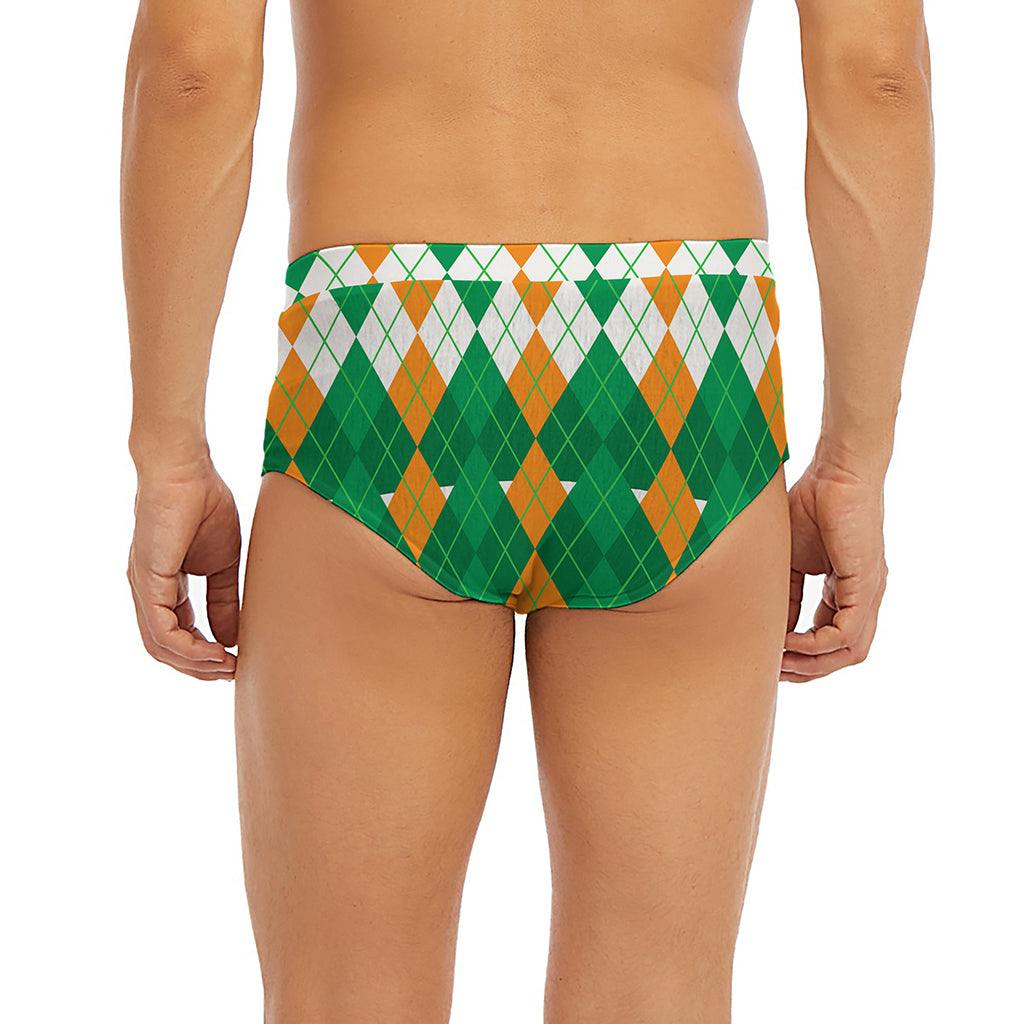 Irish Themed Argyle Pattern Print Men's Briefs