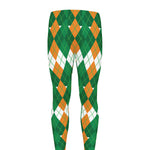 Irish Themed Argyle Pattern Print Men's leggings
