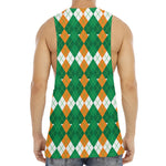 Irish Themed Argyle Pattern Print Men's Muscle Tank Top