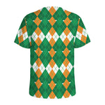 Irish Themed Argyle Pattern Print Men's Sports T-Shirt