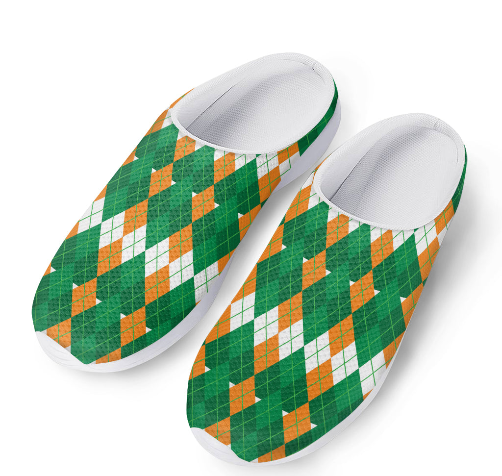 Irish Themed Argyle Pattern Print Mesh Casual Shoes