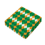 Irish Themed Argyle Pattern Print Outdoor Seat Cushion Cover