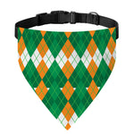 Irish Themed Argyle Pattern Print Over The Collar Dog Bandana