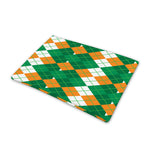Irish Themed Argyle Pattern Print Pet Cooling Mat Cover