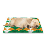 Irish Themed Argyle Pattern Print Pet Cooling Mat Cover