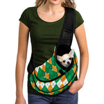 Irish Themed Argyle Pattern Print Pet Sling Carrier