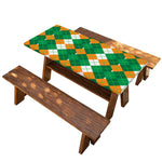 Irish Themed Argyle Pattern Print Picnic Table Cover