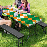 Irish Themed Argyle Pattern Print Picnic Table Cover
