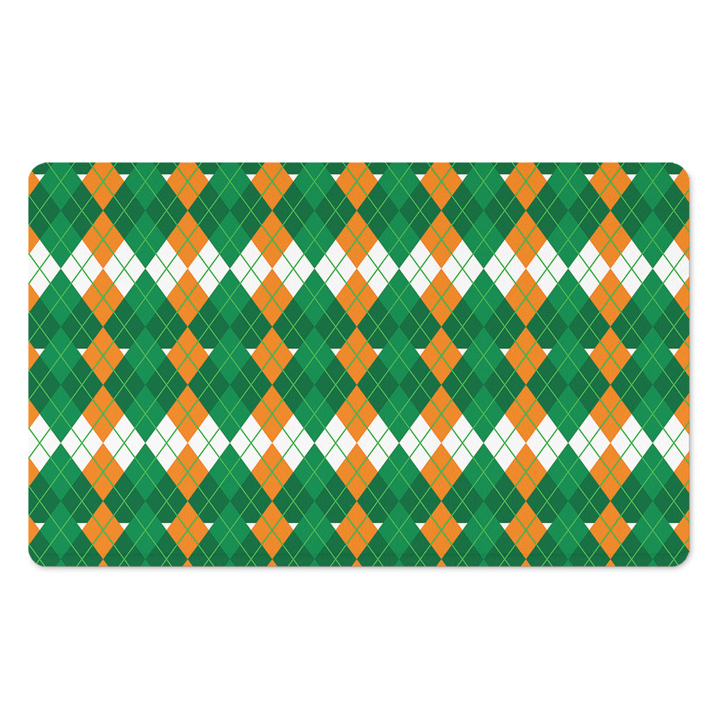 Irish Themed Argyle Pattern Print Polyester Doormat